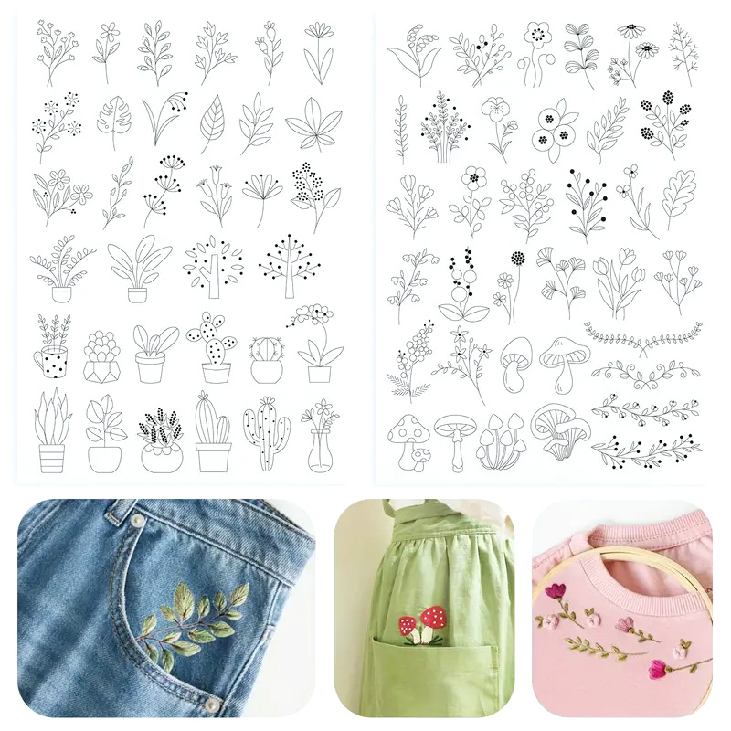 Embroidery Stabilizer Backing - Wasserlösliches Stabilisator-Stickmuster, Bibelblumen-Stick und Stich-Stickpapier zum