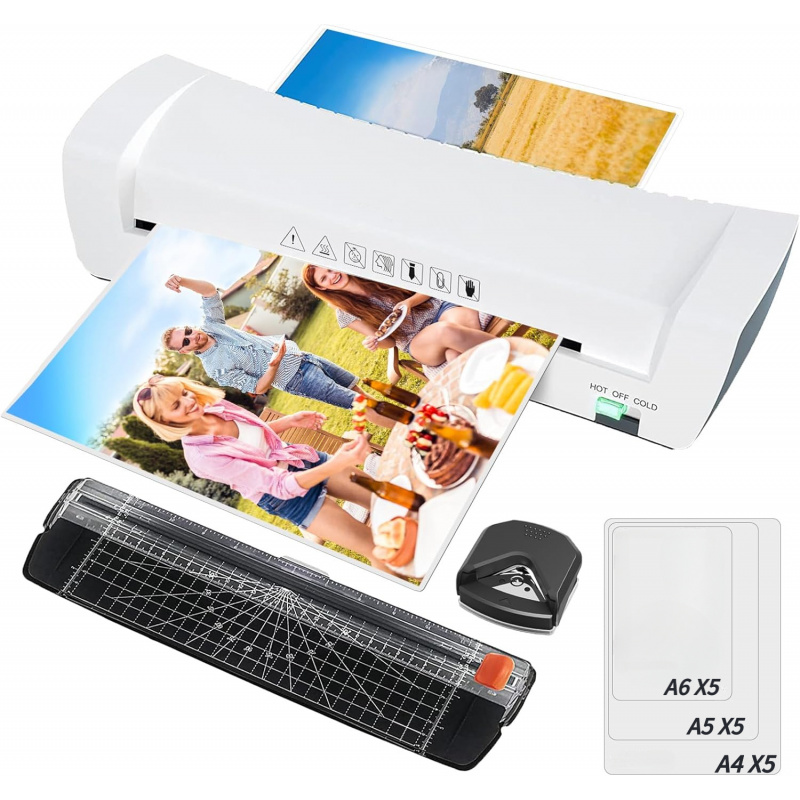 Foil Transfer Machine - A4-Kunststoff-Laminiergerät mit Heiß- und Kaltlaminierfunktion, blasenfrei,