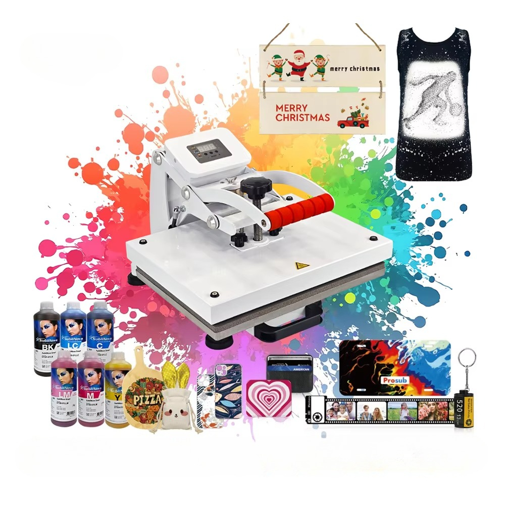Heat Press Machine - Subbank Sublimations-2D-Flachpresse Automatische Magnetmaschine für T-Shirts,