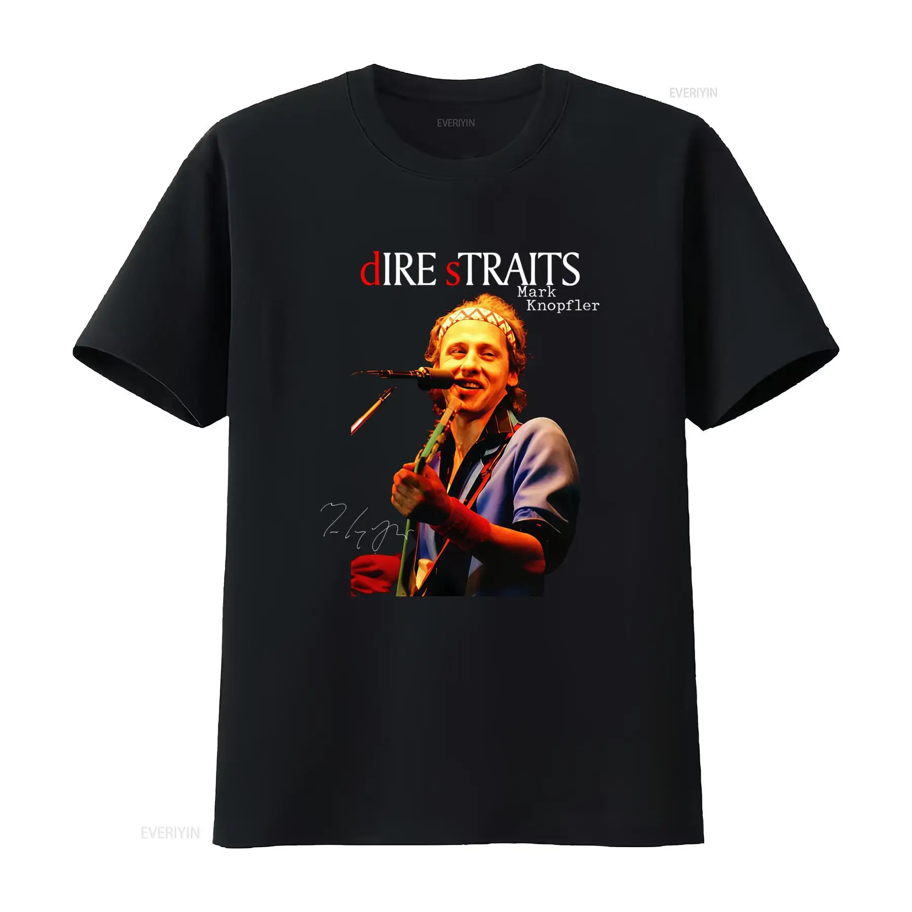 Direct To Garment Ink - Mark Knopfler Dire Straits Band T-Shirt