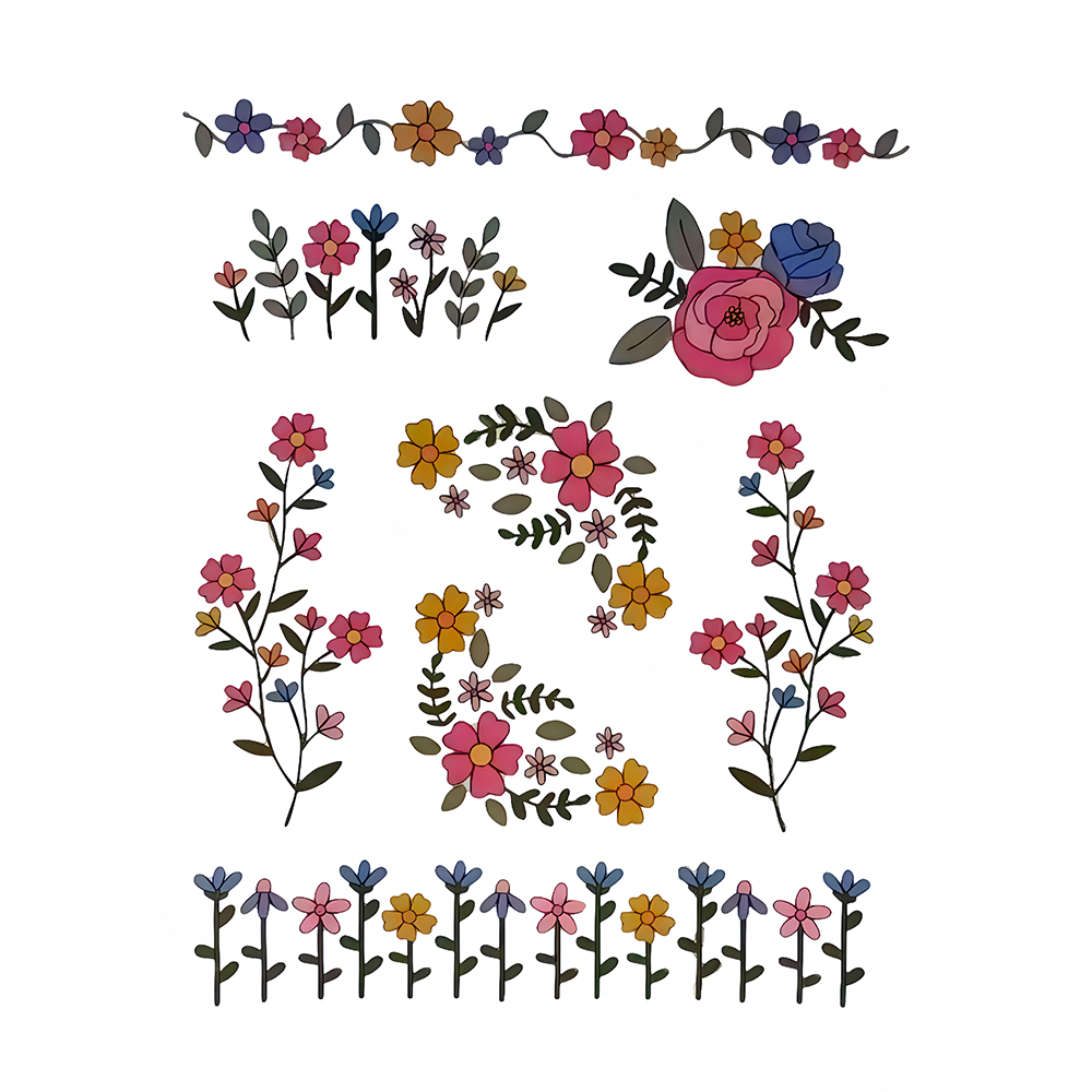 1 Satz mit 8 bunten Grafiken,  - Embroidery Stabilizer Backing review and price