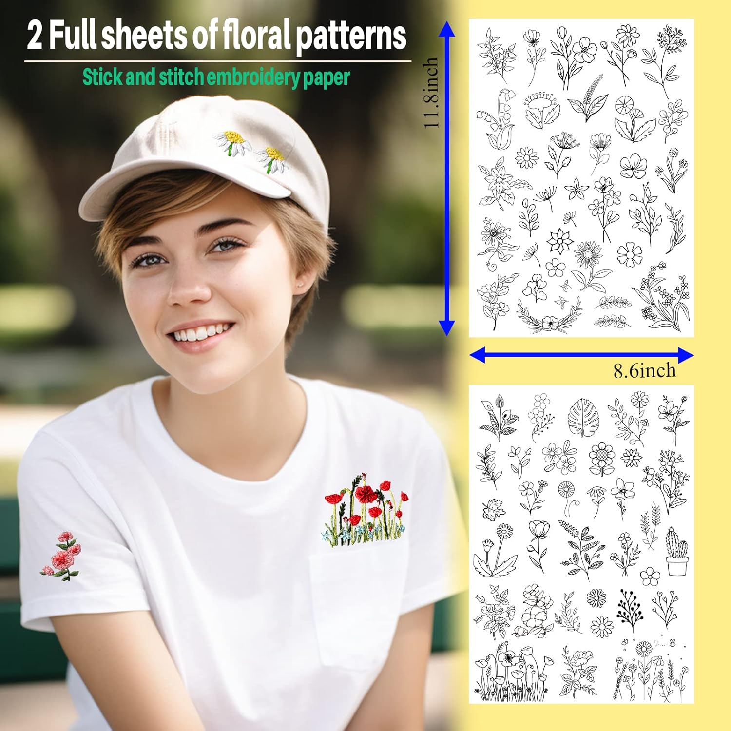 72 Stück wasserlöslicher Stabi - Embroidery Stabilizer Backing review and price