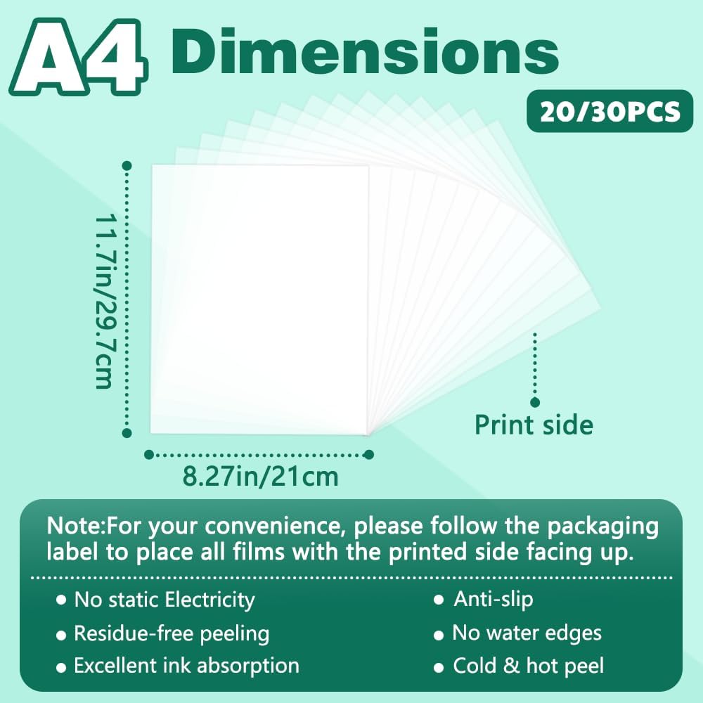 DTF Transferfolie A4 30 Blatt  - Dtf Hot Peel Film review and price