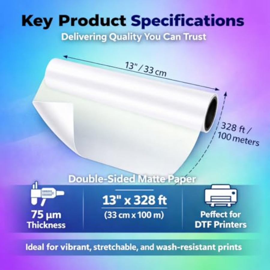 DTF Transferfolie 33cm 100m A3 - Dtf Hot Peel Film review and price