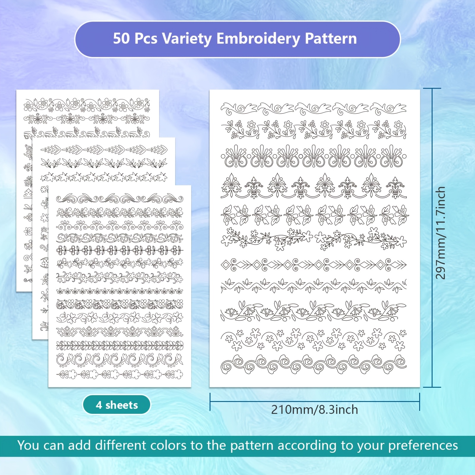 4 Blatt wasserlösliche Handnäh - Embroidery Stabilizer Backing review and price