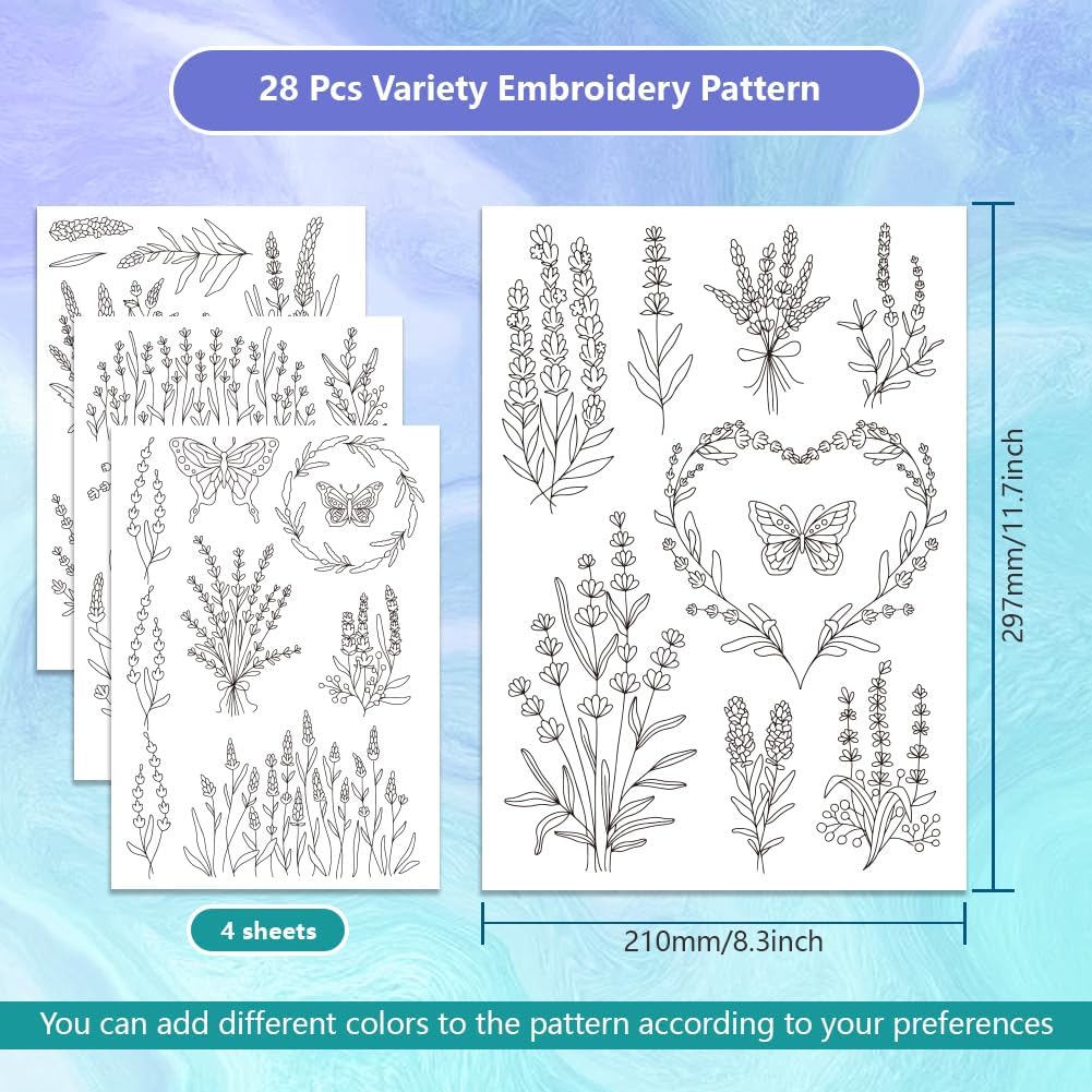 Lavendelblüten-Schmetterling W - Embroidery Stabilizer Backing review and price