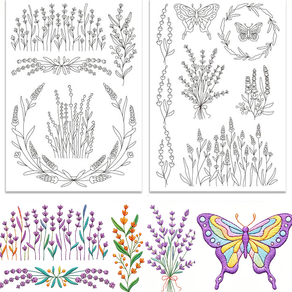 Lavendelblüten-Schmetterling W - Embroidery Stabilizer Backing review and price