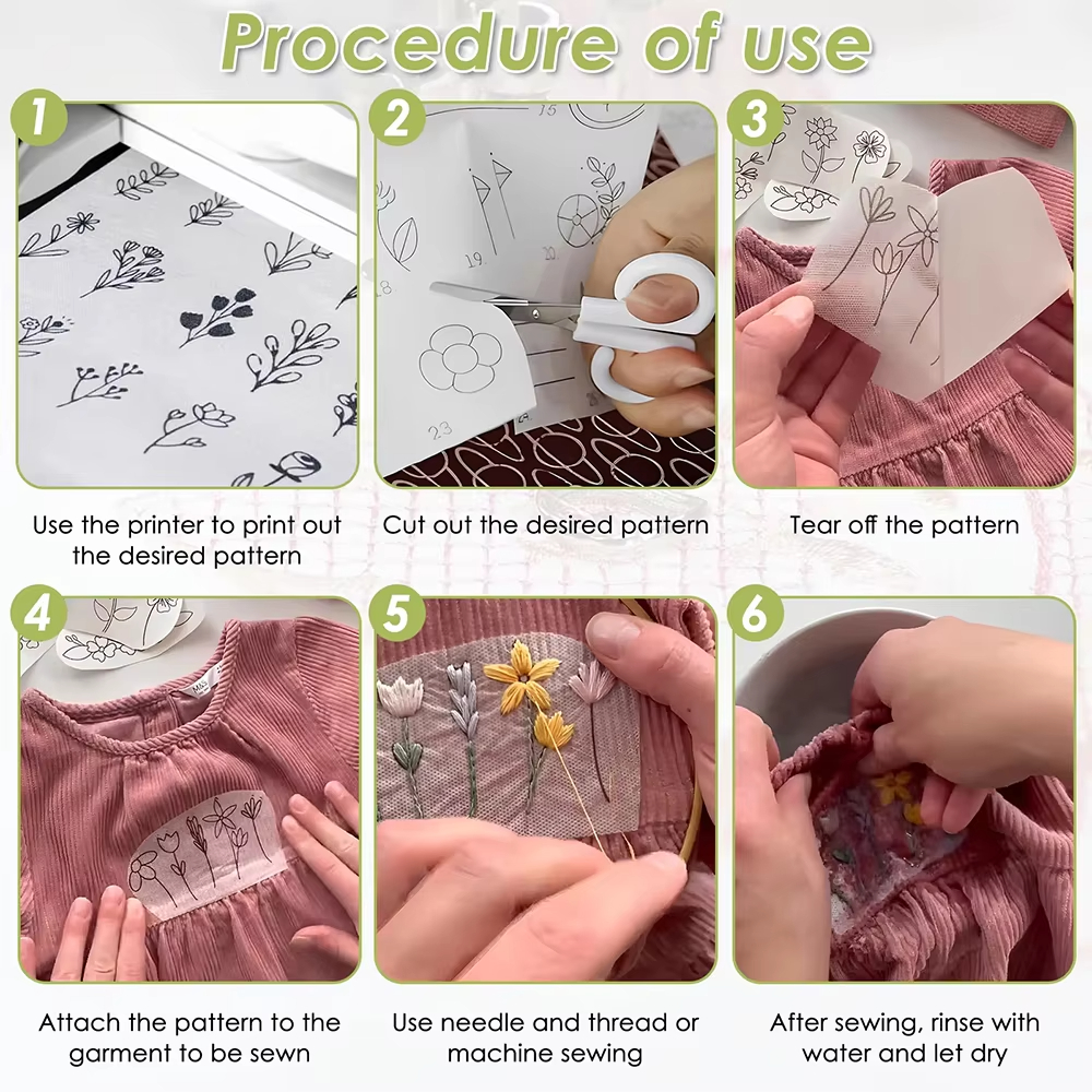 10/5 Stück wasserlöslicher Sti - Embroidery Stabilizer Backing review and price